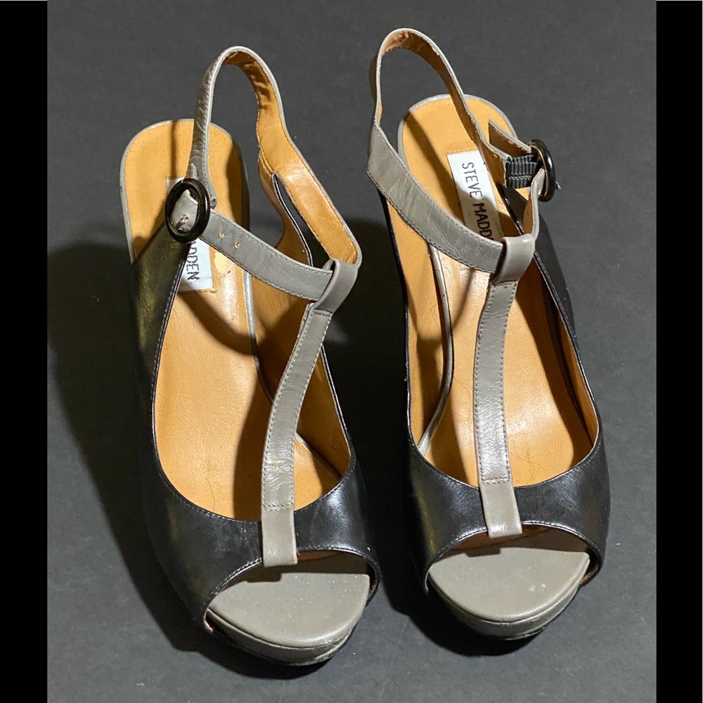 Two Tone Leather Sandals